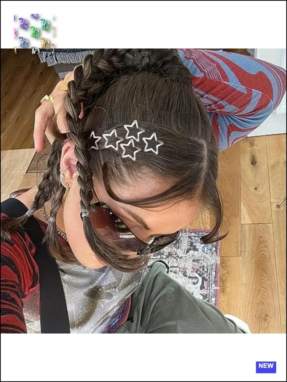 Y2K Star Hair Clips 15 Pack Metal Snap Barrettes Non Slip Hair Accessories